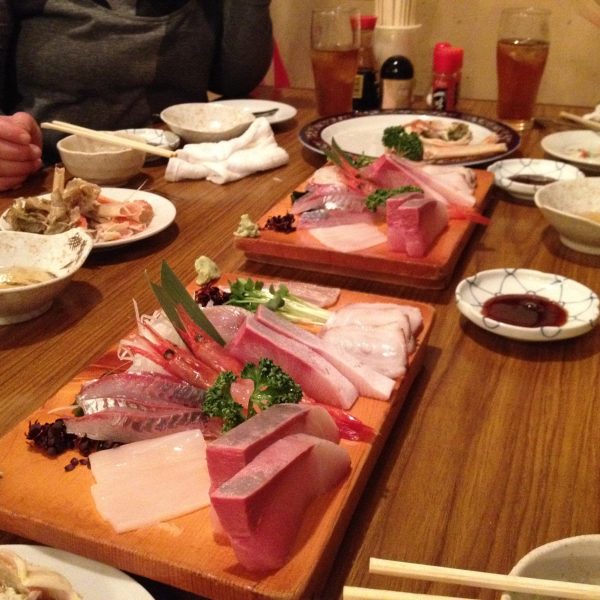 Sashimi at Fukui City Izakaya