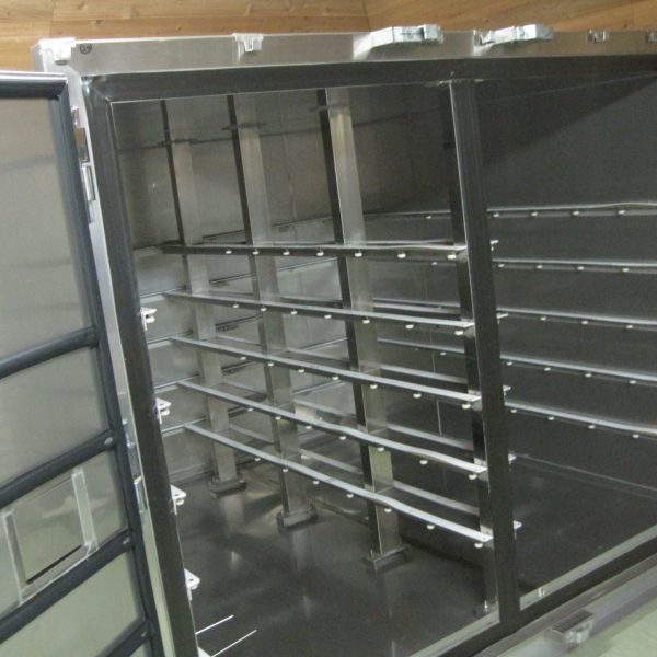Modern cooling box where trays go